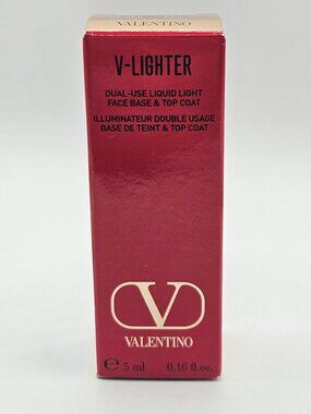 NEW Valentino V-Lighter 'Rosa' - Dual-Use Liquid Light Face Base & Top Coat 5ml